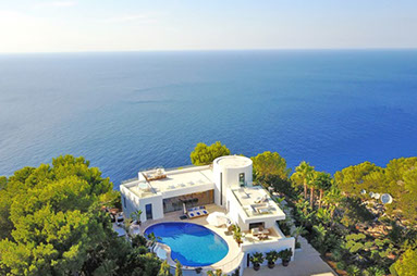 Ibiza stunning holiday villa rental near beaches with pool, sea view, and kid friendly