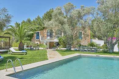Ibiza traditional stone holiday with pool & sea view