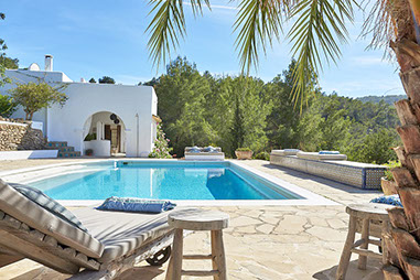 Ibiza Spanish villa rental with private pool in island hillside